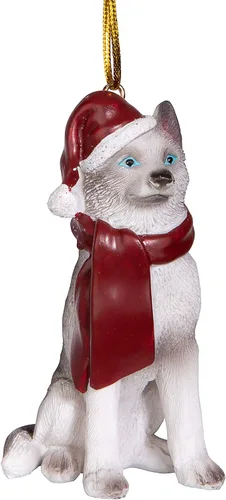 Vista 28 de Design Toscano - Figura de perro para decoración navideña.