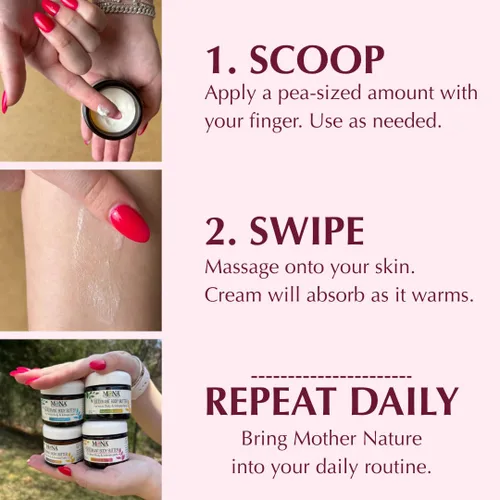 Vista 9 de MONA Desodorante natural para todo el cuerpo y partes íntimas, crema desodorante para mujeres, hombres y adolescentes, sin aluminio, bicarbonato