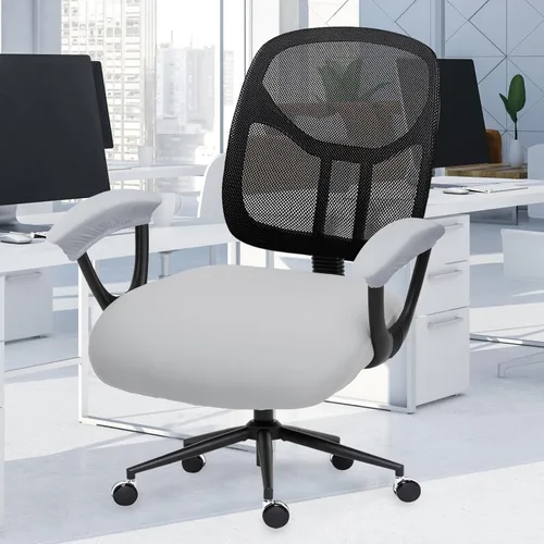 Vista 32 de Fundas elásticas resistentes al agua para sillas de computadora - Protectores lavables para respaldo giratorio y asiento para mascotas - Negro
