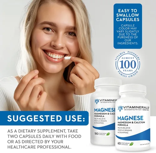 Vista 6 de VITAMINERALS 10 Magnese® Bone & Muscle Support 60 cápsulas vegetales