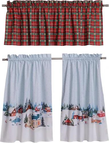 Vista 20 de Maison d' Hermine Juego de cortinas de cocina para ventanas, juego de cortinas de cocina 100% algodón, cenefas para el hogar [2 niveles