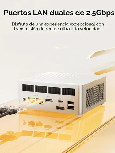 Vista 7 de MINISFORUM Mini PC M1 Plus, Intel Core i5-12600H (12C/16T, 4.5GHz), 16GB DDR5 RAM, 512GB SSD, triple pantalla 4K (HDMI/DP/USB 4.0), puerto dual