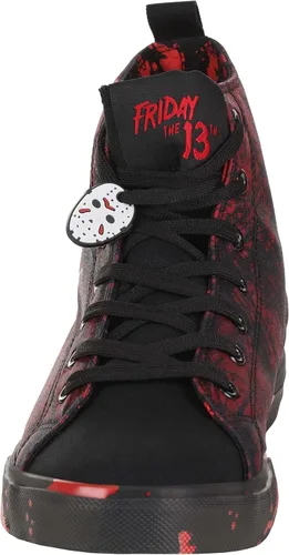 Vista 8 de Viernes 13th Jason High Top Tenis para adultos, Rojo