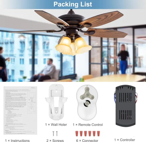 Vista 8 de Kit de control remoto de ventilador de techo universal WiFi inteligente con ajuste de aprendizaje
