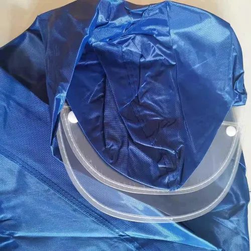 Vista 2 de Superbig Scooter Impermeable Capa Alargar Impermeable Poncho Grande Capa de Lluvia-Cian, Cian
