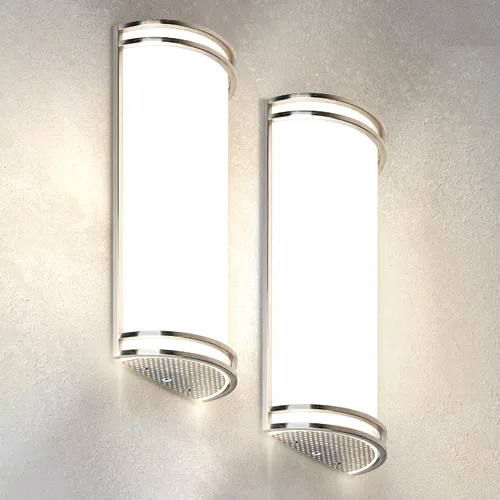 Vista 16 de ASD - Lámpara de pared LED para interiores, níquel cepillado 3000/4000 8 pulgadas Níquel cepillado