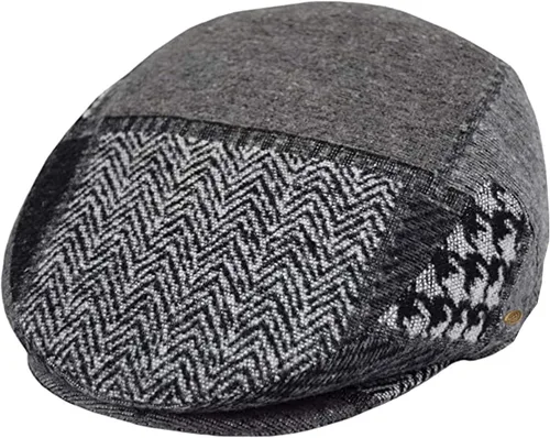 Vista 16 de Epoch Gorra de conducción de cabbie de lana de espiga para hombre