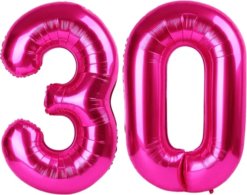 Vista 381 de Globo negro de 40 pulgadas con números del 0 al 9 (cero-nueve), globo de cumpleaños de gran tamaño, globo de helio de aluminio con números grandes