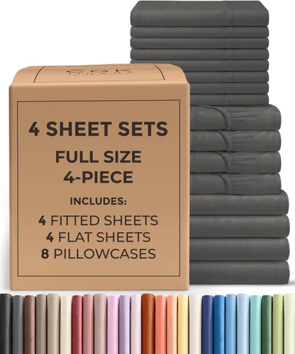 Vista 178 de Pack of 2, Twin Size 3 Piece Sheet Set - Breathable & Cooling - White