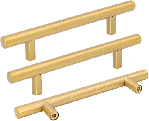 Vista 8 de Goldenwarm LS201GD76 - tiradores de cajón de armario, cocina, color dorado