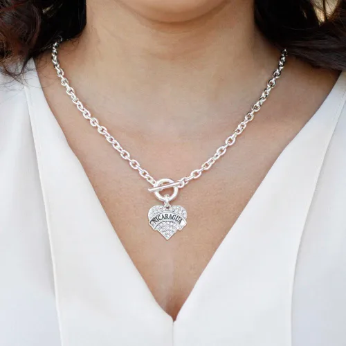 Vista 3 de Inspired Silver - Collar de plata de 18.0 in con dije de corazón con circonitas cúbicas