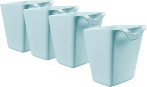 Vista 8 de Rikyo Paquete de 4 portavasos colgantes, cesta de almacenamiento de carrito, accesorios para carrito rodante, 4.75 x 4 pulgadas, contenedores