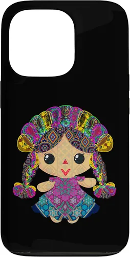 Vista 9 de iPhone 15 muñeca mexicana, maria, mazahua arte huichol, lele, caso