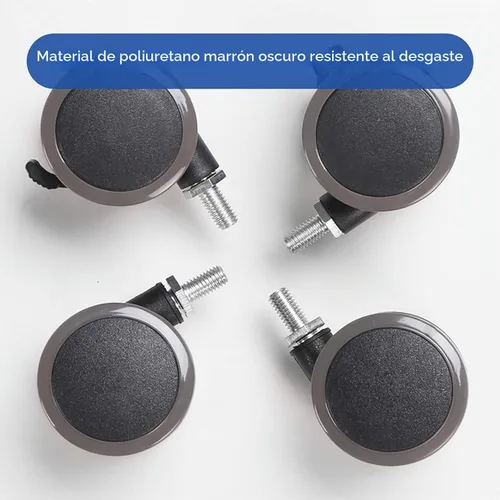 Vista 6 de FlexiSpot Juego de 4 ruedas de patas de escritorio ajustables en altura