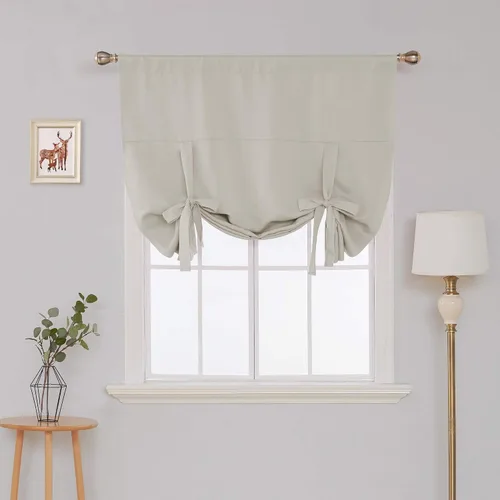 Vista 61 de Deconovo Cortinas opacas, aislamiento térmico, dobladillo para barra, reducción de ruido, certificado Oeko-TEX, cortinas de oscurecimiento de Beige
