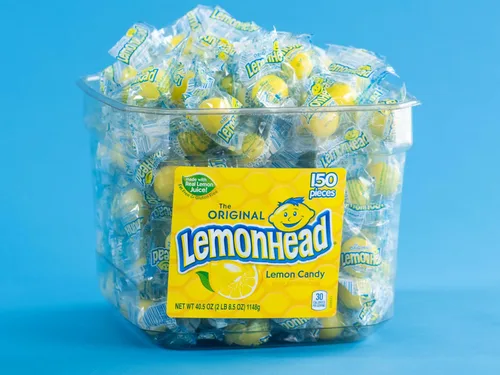 Vista 2 de Lemonhead Caramelo de limón duro, dulces envueltos individualmente (150 unidades)