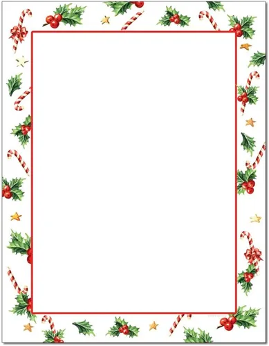 Vista 5 de Holly Berries - Papel para impresora láser y inyección de tinta con membrete (25 hojas)