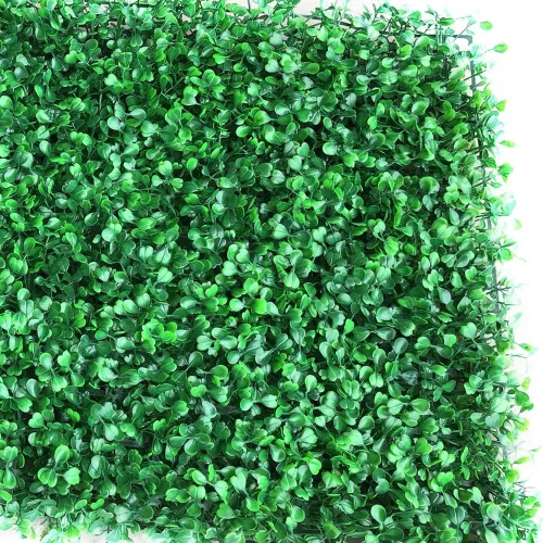 Vista 6 de 12 paneles de pared de plantas artificiales, tapete de boj artificial para pared, telón de fondo de pared de seto artificial, panel de valla