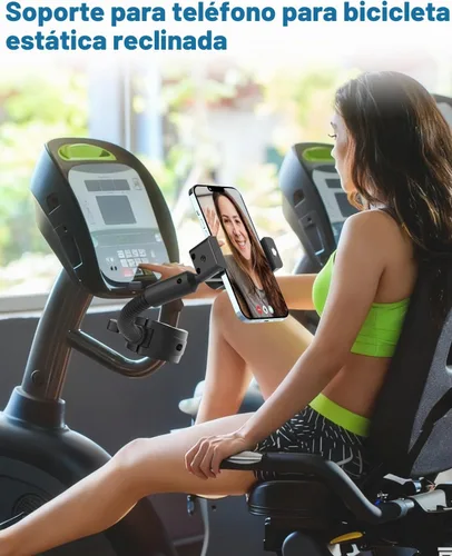 Vista 3 de Soporte de teléfono para bicicleta estática reclinada, se adapta a