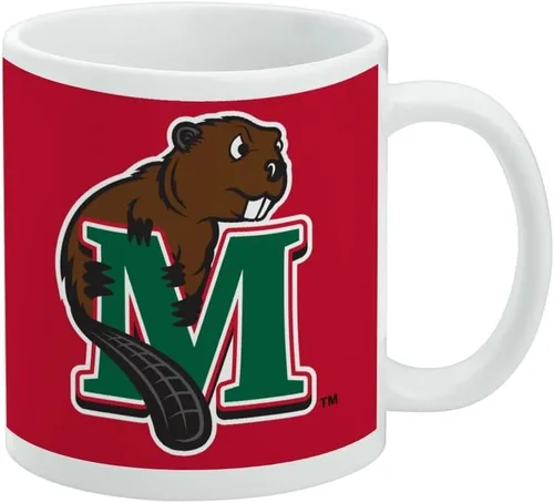 Vista 453 de Taza de cerámica con el logotipo principal de la Universidad Rider, taza de regalo novedosa para café, té y bebidas calientes, 11oz, blanca