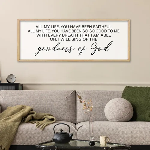Vista 15 de comurdyo Bless This Home Decoración de Pared 16" × 11" Moderno Rústico Casa de Campo Inspirador Bendición Dulce Familia Cita Cartel