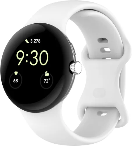 Vista 12 de Compatible con correas de reloj Google Pixel, silicona suave, correa deportiva ajustable para Google Pixel Watch 3 de 1.614 pulgadas/Pixel Watch