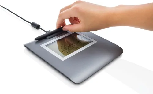 Vista 8 de Wacom 4.5 pulgadas LCD USB 2.0 almohadilla electromagnética firma, plata (STU-430) STU430