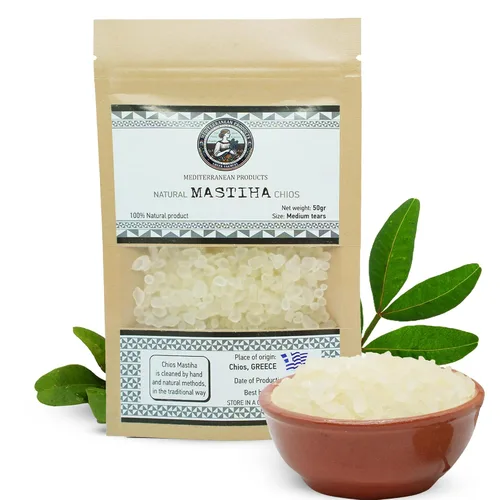 Vista 11 de Mastiha Chios Orgánico 20G – Goma de mastique griega 100% natural, vegana y sin gluten ni azúcar, resina auténtica de lágrimas de mastique