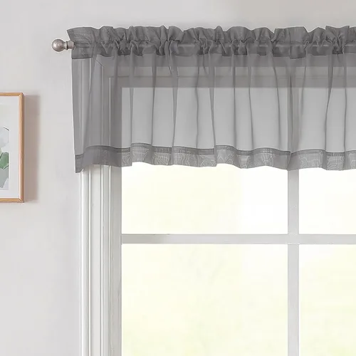 Vista 13 de 2 paneles de cortinas traslúcidas blancas para dormitorio, sala de estar, 96 pulgadas de largo, modernas, suaves, ligeras, con bolsillo para barra