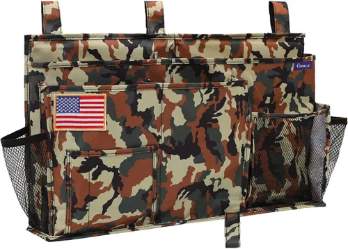 Vista 28 de Surblue Organizador de cama colgante para mesita de noche, bolsa de almacenamiento con bolsillo para literas y camas de hospital, habitaciones