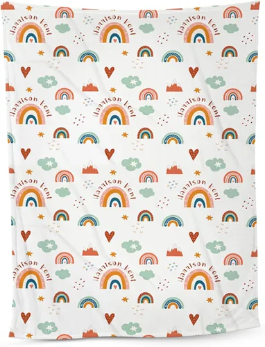 Vista 20 de NAZENTI Manta de bebé de elefante personalizada, manta de bebé niña personalizada con nombre y floral, regalo para niñas y niños, recién nacidos