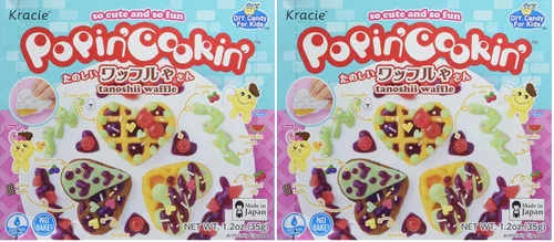 Vista 5 de Kracie Popin' Cookin' - Caramelos de bricolaje para niños, kit de gofres, 1.2 onzas