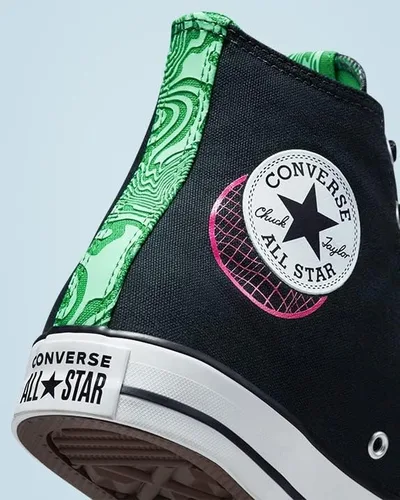 Vista 8 de Converse Chuck Taylor All Star See Beyond - Top alto unisex negroverderosa Prime