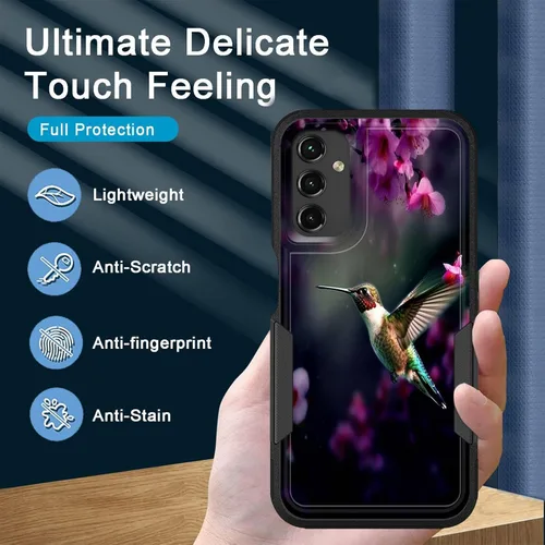 Vista 825 de Funda para Galaxy A14 5G, resistente de doble capa híbrida de policarbonato duro, goma suave, a prueba de golpes, funda protectora resistente