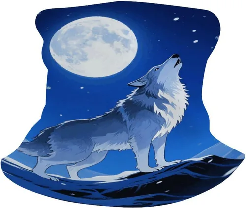 Vista 6 de Polaina de cuello de lobo, transpirable y absorbente de humedad, pasamontañas, protección solar, bufanda ligera, diseño sin costuras para deportes