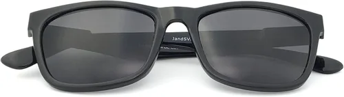 Vista 2 de J + S Premium estilo militar clásico Aviator anteojos de sol, polarizadas, 100% de protección UV, negro