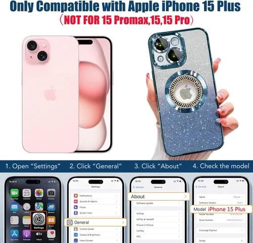 Vista 428 de Misscase Funda magnética con purpurina para iPhone 11 compatible con MagSafe, protección completa, delgada, a prueba de golpes, antiarañazos