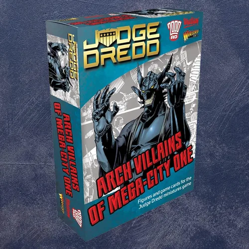 Vista 4 de Wargames Delivered - Warlord Games Judge Dredd Arch Villains of Mega City Miniaturas de 0.039-1.102 in - 5 miniaturas de villanos, 7 tarjetas, bases