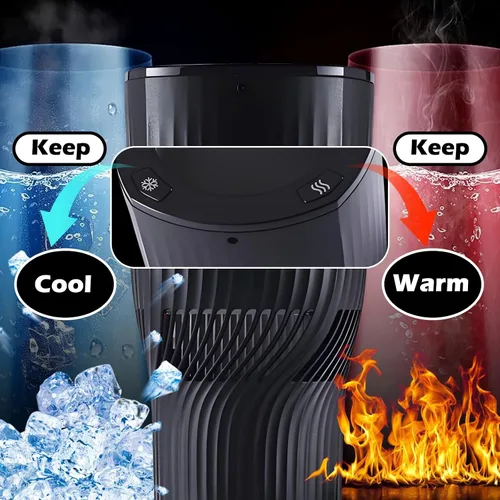 Vista 3 de Smart 2 en 1 calentador de taza de coche enfriador de taza de viaje calentada, control de temperatura, calentador de café de coche taza de café