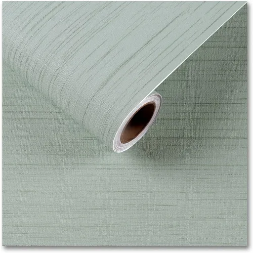 Vista 10 de CRE8TIVE Papel Tapiz Negro de Tela de Hierba Despegar y Pegar Texturizado Tela de Lino Tejido Negro Papel de Contacto para Paredes Autoadhesivo