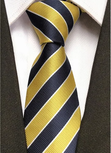 Vista 147 de Secdtie Corbata clásica de seda tejida jacquard a rayas para hombre