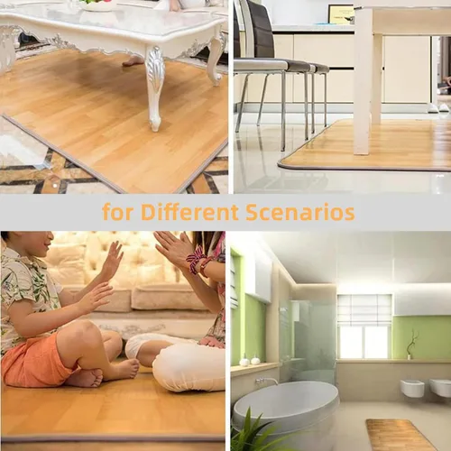 Vista 8 de Alfombra calefactable para piso, alfombra eléctrica con calefacción, calentador de suelo con termostato ajustable de 60 niveles, temporizador de 12