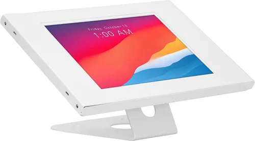 Vista 10 de Mount-It! Soporte de quiosco para iPad, con bloqueo antirrobo para tableta para encimera y montaje en pared, soporte de pared giratorio de 90°