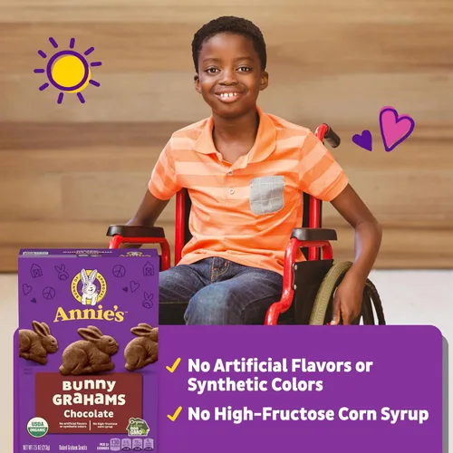 Vista 6 de Annie's Organic Chocolate Bunny Graham Snacks, 7.5 onzas
