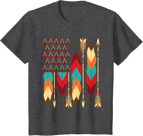 Vista 36 de Native American Bandera - Camiseta de veteranos indígenas del Mes del Orgullo, Negro, S