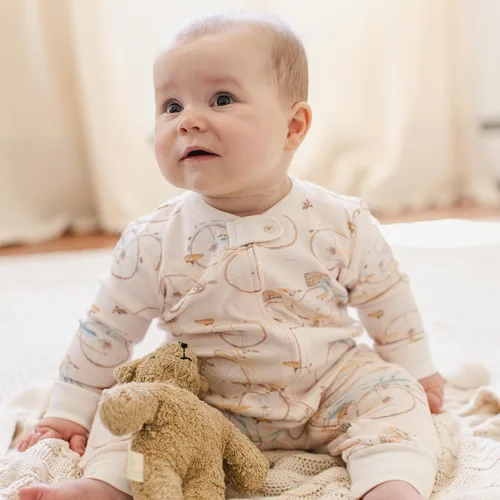 Vista 3 de Burt's Bees Baby - Pijama de una pieza para bebé, mameluco para dormir y jugar, algodón 100% orgánico, cremallera frontal