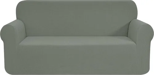Vista 73 de CHUN YI - Funda elástica de 1 pieza para sillón grande, funda protectora suave de Jacquard con elastano, detalle de cuadros y parte inferior