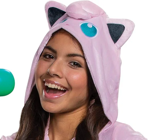 Vista 3 de Jigglypuff - Disfraz de Pokémon para niños overol oficial con capucha de Pokémon con micrófono