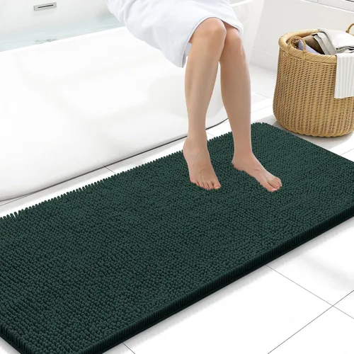Vista 184 de Arotive Alfombras de baño de felpilla extrasuaves y absorbentes, de 24 x 16 pulgadas, lavables a máquina, parte trasera de goma antideslizante