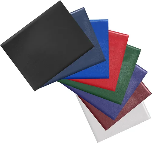 Vista 6 de Cubierta para diploma de 8.5 x 11 pulgadas, titular de certificado de graduación, cubiertas de certificado de cuero liso (negro)